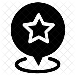 256x256 Bookmark Pinpoint Icon Of Glyph Style