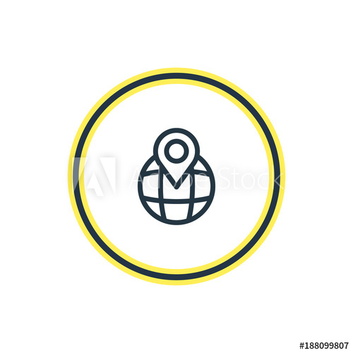 500x500 Vector Illustration Of Pinpoint Icon Line Beautiful Community