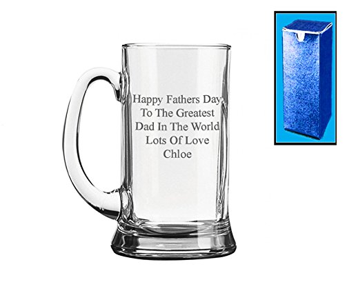 500x422 Personalised Engraved Glass Icon Pint Tankard Christmas Wedding
