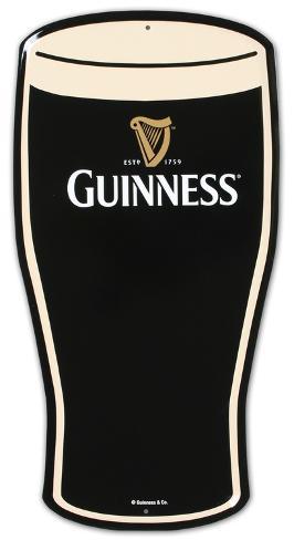 266x488 Guinness Stout Pint Beer Metal Tin Sign