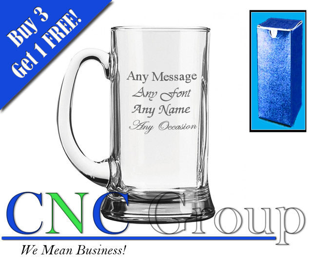 644x544 Personalised Engraved Icon Tankard Glass Wedding Pint Christmas