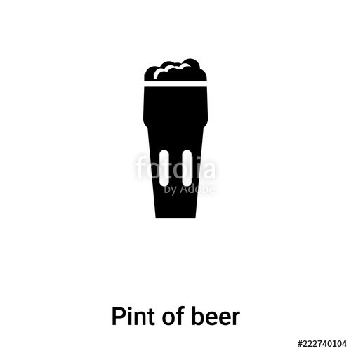 500x500 Pint Of Beer Icon Vector Isolated On White Background, Logo