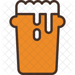 256x256 Beer Pint Icon Of Colored Outline Style