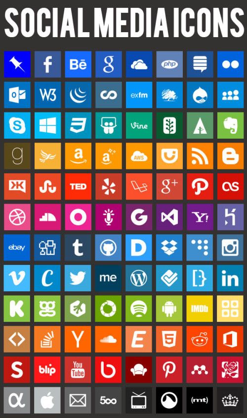 500x844 Social Media Icons