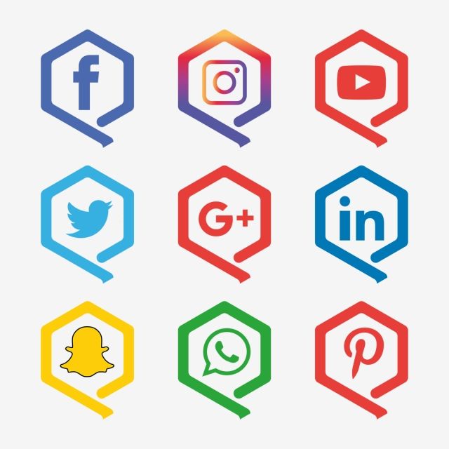 640x640 Social Media Icons Set Logo Vector Illustrator, Social, Media
