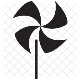 256x256 Pinwheel Icon Of Glyph Style
