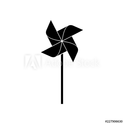 500x500 Pinwheel Icon, Logo On White Background