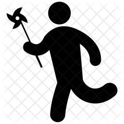 256x256 Playing Pinwheel Icon Of Glyph Style