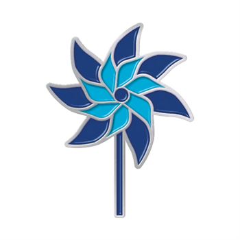 350x350 Pinwheel Icon Lapel Pin With Presentation Card Positive Promotions