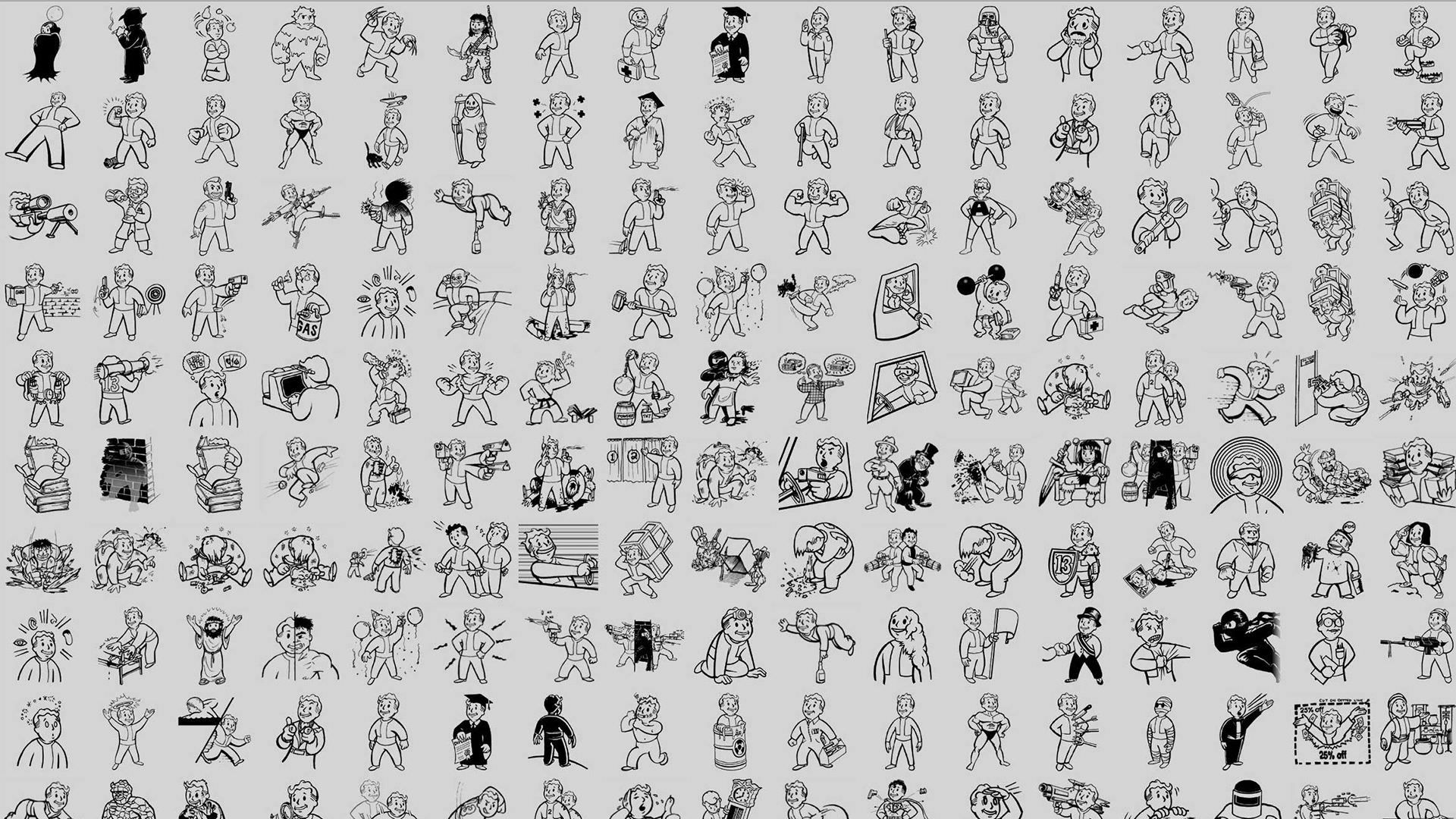 1920x1080 Vault Boy Icons Wallpapers R Wallpaper, Fallout