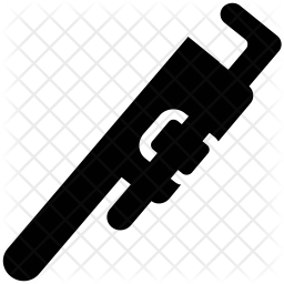 256x256 Pipe Wrench Icon Of Glyph Style
