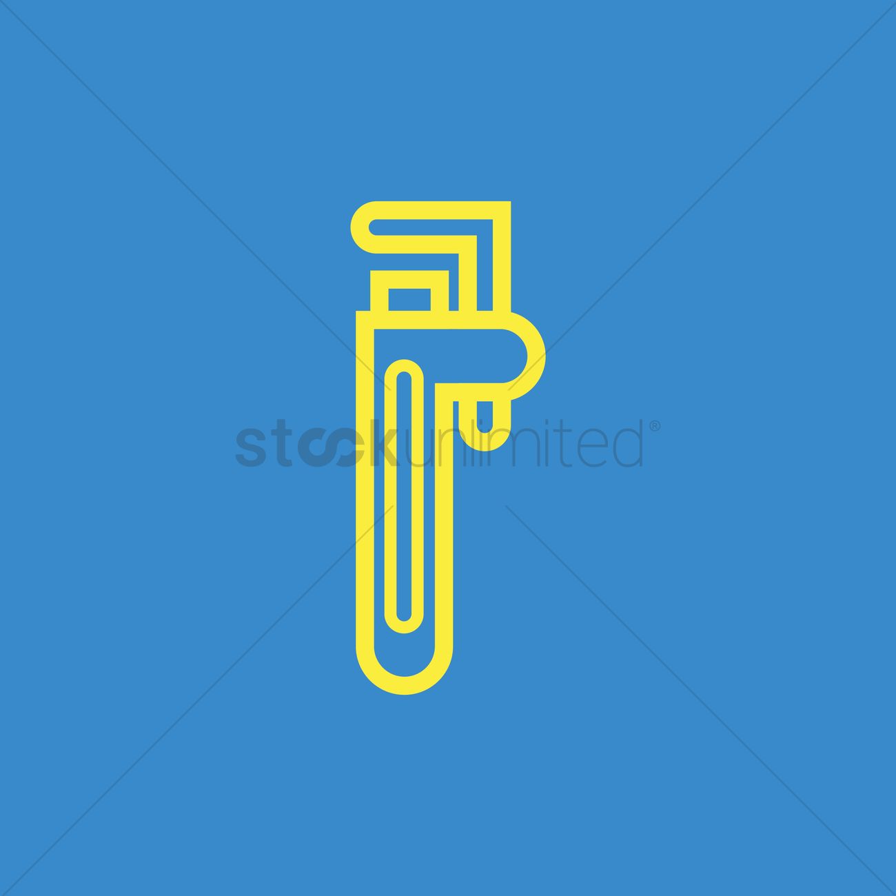 1300x1300 Pipe Wrench Icon Vector Image