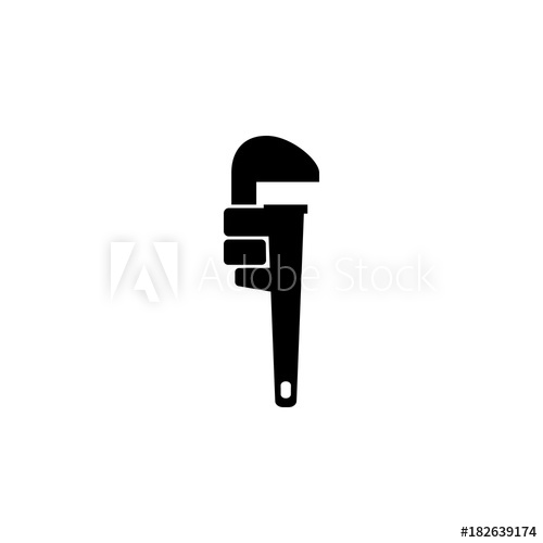 500x500 Pipe Wrench Icon Plumbing Element Icon Premium Quality Graphic