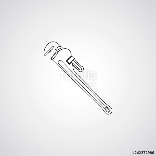 500x500 Pipe Wrench Icon Vector Stock Image And Royalty Free Vector