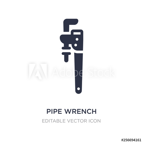 500x500 Pipe Wrench Icon On White Background Simple Element Illustration