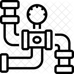 256x256 Gas Pipeline Icon Of Line Style