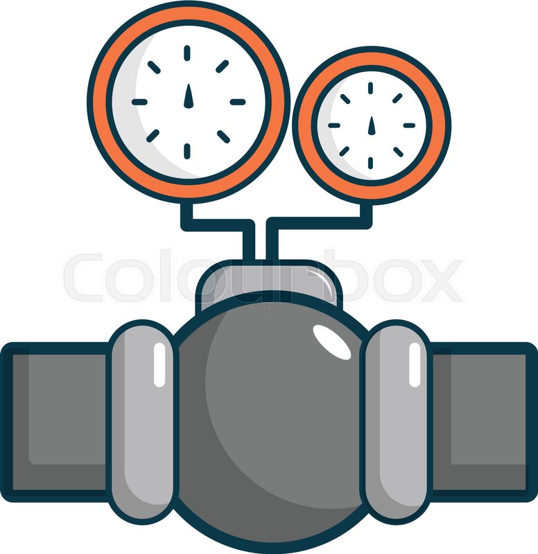 776x800 Gauges On Pipeline Icon Cartoon Stock Vector Colourbox