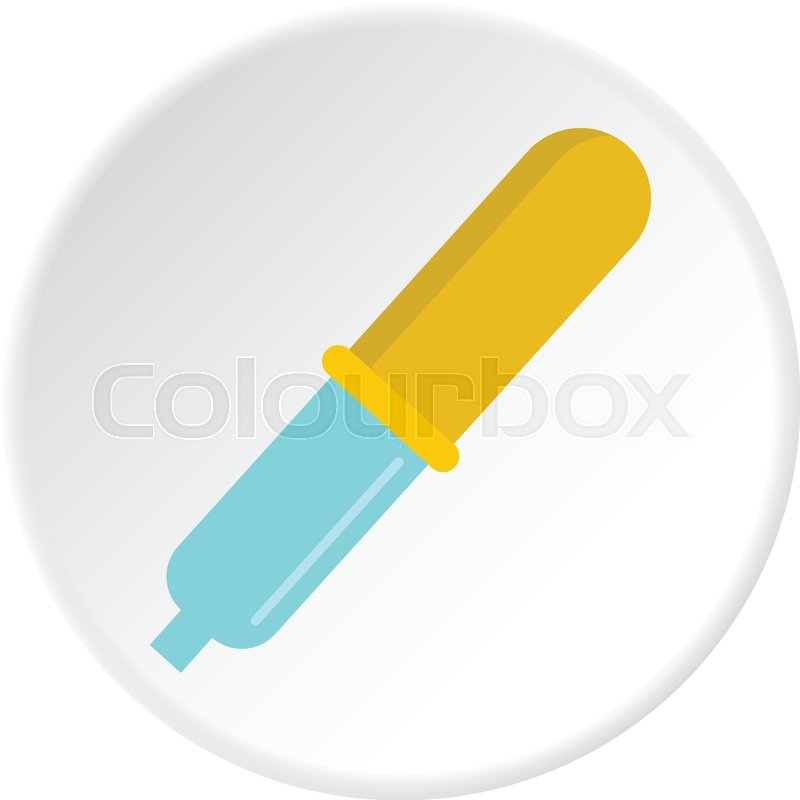 800x800 Pipette Icon In Flat Circle Isolated Stock Vector Colourbox