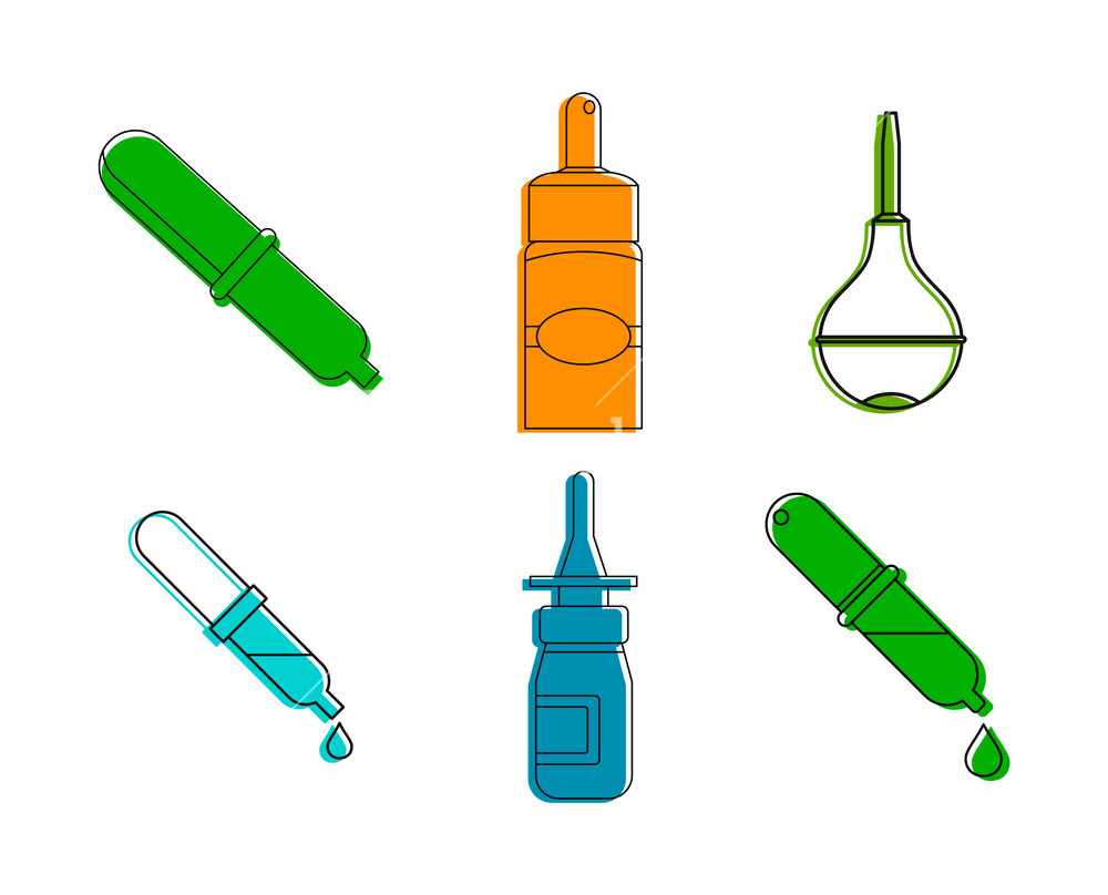 1000x808 Pipette Icon Set Color Outline Set Of Pipette Vector Icons