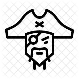 256x256 Pirate Icon Of Line Style