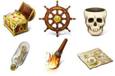 390x260 Treasure Map Icon Pirates Iconset