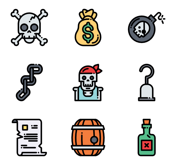600x564 Treasure Map Icons