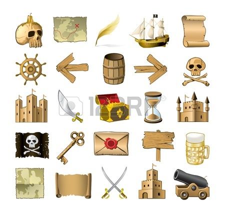 450x424 Treasure Map Icons