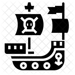 Pirate Ship Icon Of Glyph Style 256x256 Pirate Ship Icon Of Glyph Style