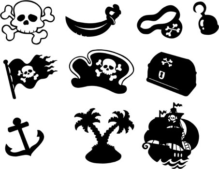 Pirate Ship Icons Vinyl Wall Graphics 453x350 Pirate Ship Icons Vinyl Wall Graphics