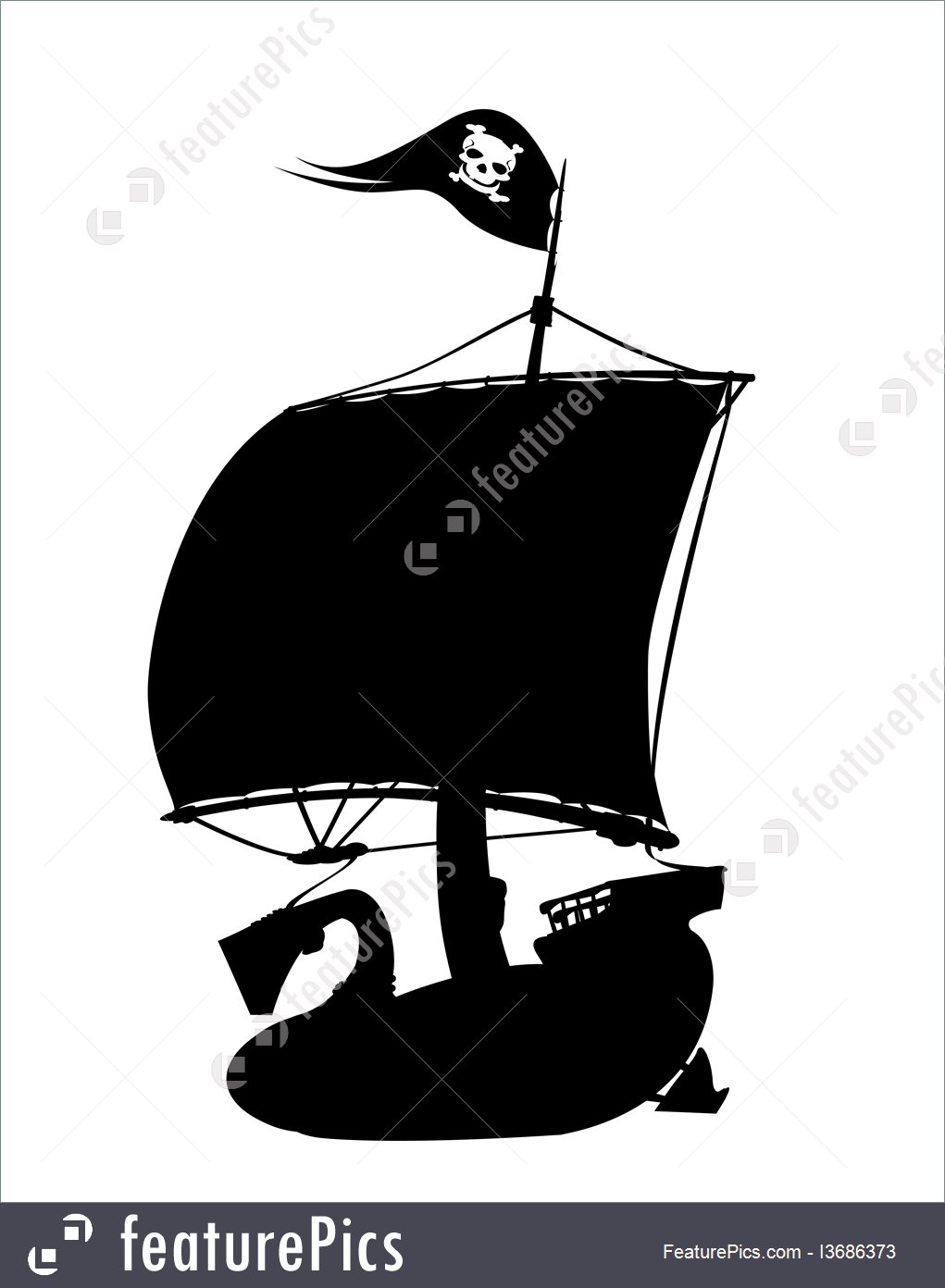 Illustration Of Pirate Ship Icon 1021x1392 Illustration Of Pirate Ship Icon