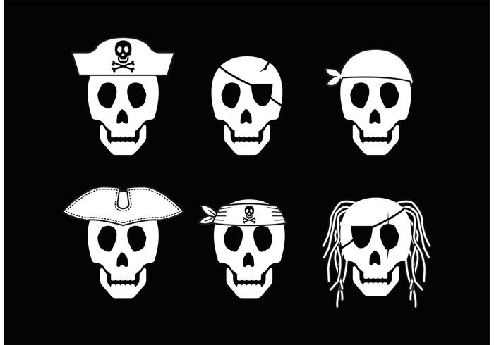 700x490 Pirate Skull Icon Vectors