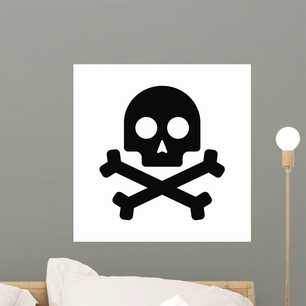 1000x1000 Pirate Skull Icon Wall Decal
