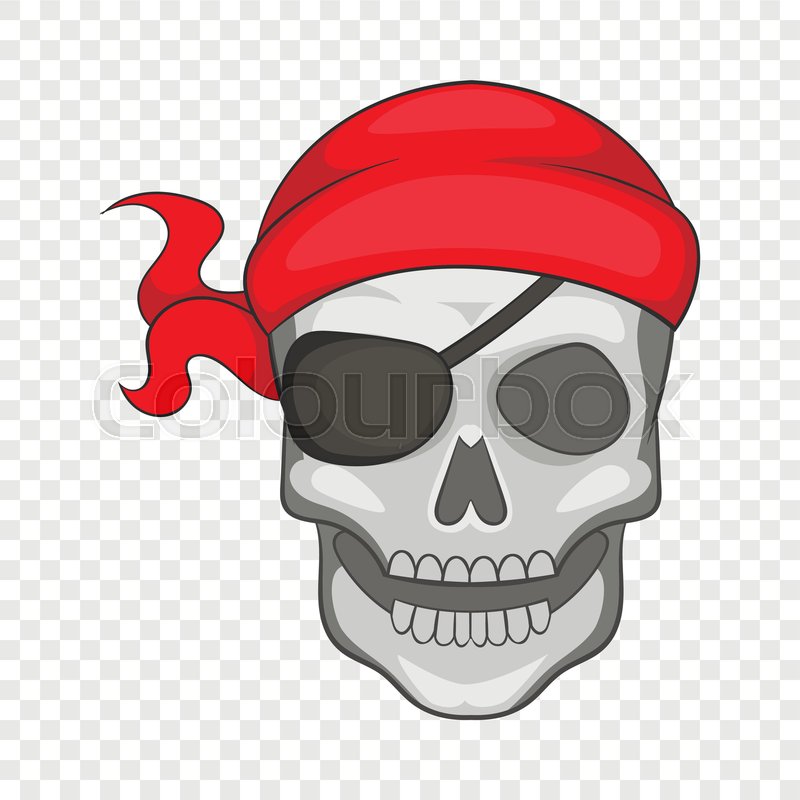 800x800 Pirate Skull In Bandane Icon Cartoon Stock Vector Colourbox