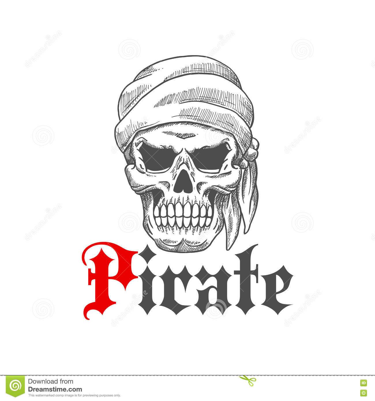 1300x1390 Dead Pirate Skull Symbol For Tattoo Design Stock Vector