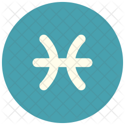 256x256 Pisces Icon Of Flat Style