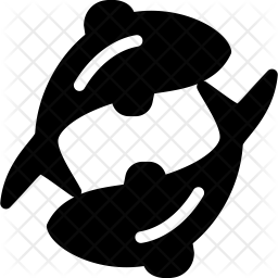 256x256 Pisces Icon Of Glyph Style