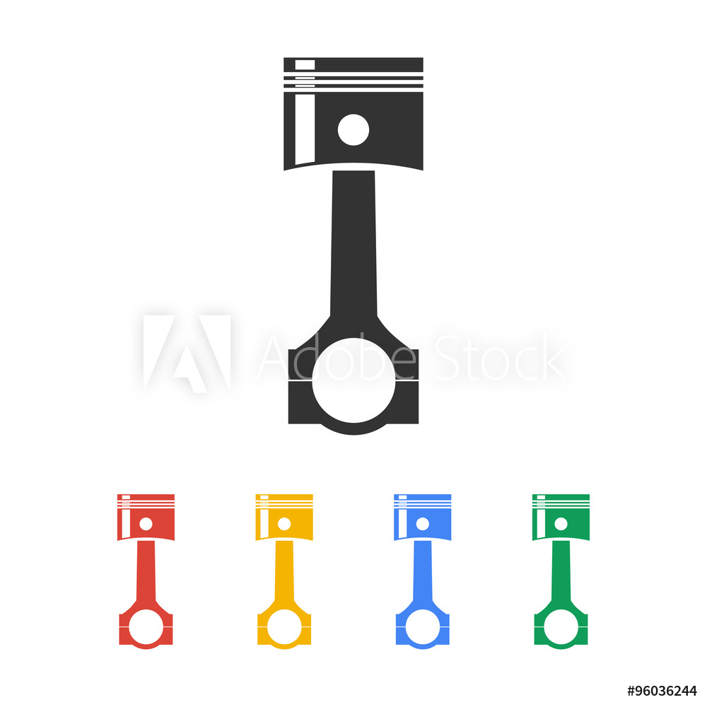 1000x1000 Photo Art Print Piston Icon Flat Design Style Europosters