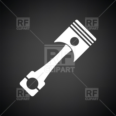 400x400 Car Motor Piston Icon On Black Background Vector Image Of Icons