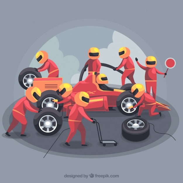 626x626 Pit Stop In Top View Vector Free Download