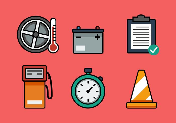 700x490 Vector Pit Stop Icon Set