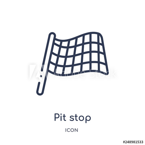 500x500 Pit Stop Icon From Signaling Outline Collection Thin Line Pit