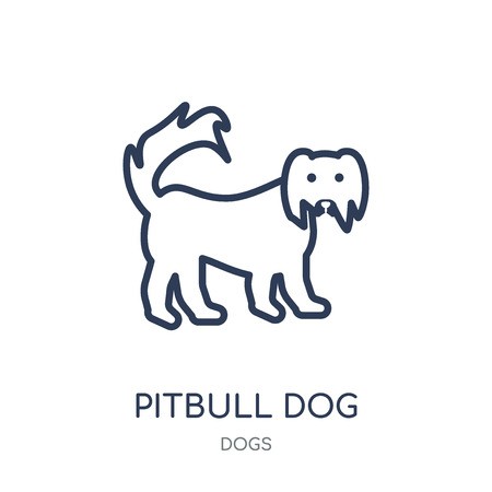 450x450 Pitbull Dog Icon Pitbull Dog Linear Symbol Design From Dogs