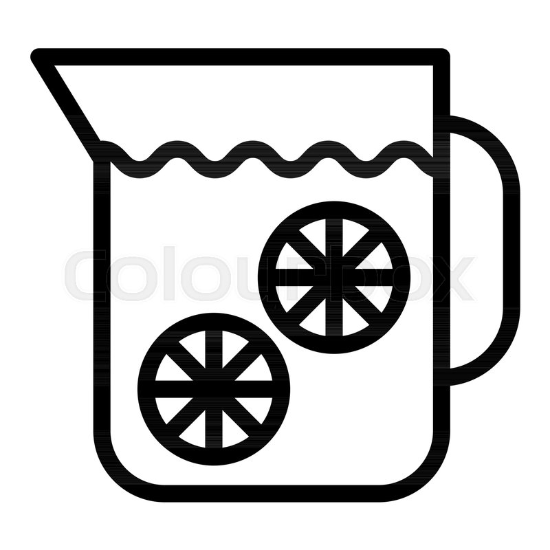 800x800 Lemonade Line Icon Pitcher Of Stock Vector Colourbox