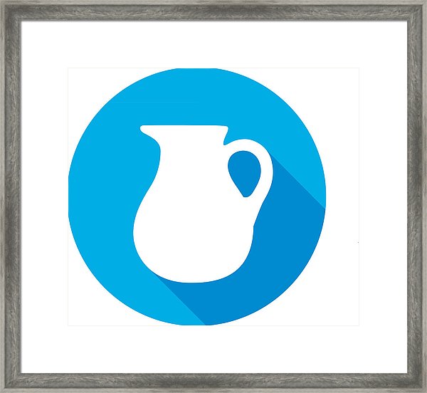 600x552 Round Water Pitcher Icon Framed Print
