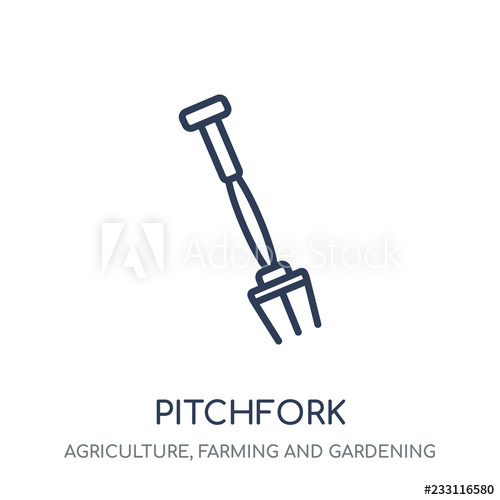 500x500 Pitchfork Icon Pitchfork Linear Symbol Design From Agriculture