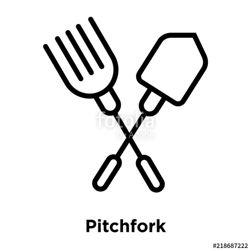 500x500 Pitchfork Icon Isolated On White Background Modern And Editable