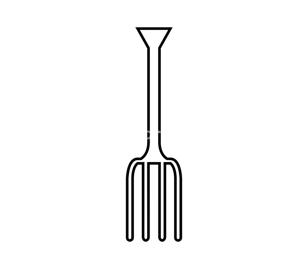 1000x875 Pitchfork Icon On White Background Royalty Free Stock Image