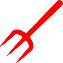 256x256 Free Red Pitchfork Icon