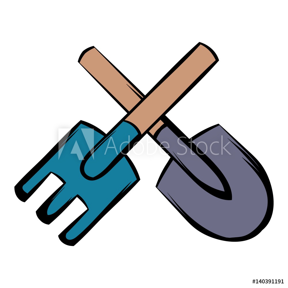 1000x1000 Photo Art Print Spade And Pitchfork Icon Cartoon Europosters