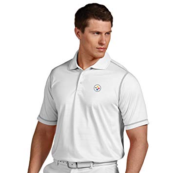 355x355 Antigua Nfl Pittsburgh Steelers Men's Icon Desert Dry Polo, White